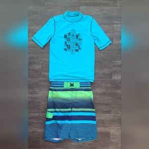 Cherokee Swim suit and Swim Shirt. Both Large 12-14 Boys Used Good Condition